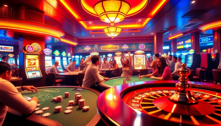 Experience the vibrant energy of trang chủ 789f casinos with colorful gaming tables and exciting players.